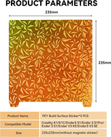 PEY caméléon construire surface autocollant 235*235mm imprimante 3D lit chauffant plate-forme feuille d'autocollant pour K1/K1C Ender 3 S1 S1Pro V3 KE
