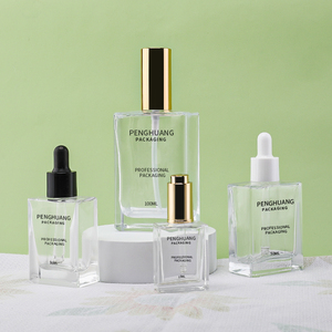 สี่เหลี่ยมผืนผ้า1ออนซ์15มิลลิลิตรขวดหยดแก้วเหลวไฮดราสาระสำคัญขวดน้ำมัน30มิลลิลิตร50มิลลิลิตรเครื่องสำอางผลิตภัณฑ์ดูแลผิวบรรจุภัณฑ์แก้วขวดเซรั่ม - Product Image 3