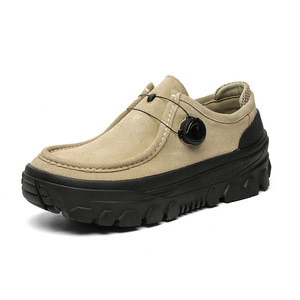 Chaussures à talons bas pour hommes, mocassins vintage en daim à talons bas, offrant plus de commodité pour le port, adaptés à un usage décontracté en hiver - Product Image 5