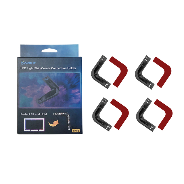 BOXPUT CH1 LED Light Strip Corner Connection Holder for Smart Ambient TV Led Backlight for 4K HD Sync Box Led Strip Lights Kit