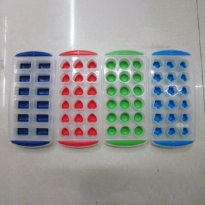DD1549 faire 18 grilles rondes carrées <span class=keywords><strong>treillis</strong></span> de glace coloré <span class=keywords><strong>fleur</strong></span> coeur Fruits Cube Silicone Pop Out plateaux à glaçons - Product Image 6