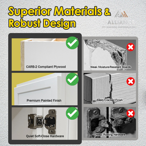 Armoires de garage sur mesure pour projets résidentiels |   Armoires de garage modernes pour buanderie |   Armoires de garage utilitaires de style Shaker - Product Image 3