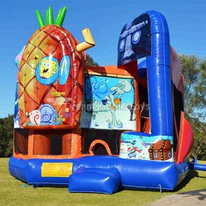 Parque Infantil Inflable Comercial para Exteriores, Castillo <span class=keywords><strong>Hinchable</strong></span> de <span class=keywords><strong>Esponja</strong></span>, Toboganes, Parque de Atracciones, Juegos Inflables en Oferta - Product Image 3