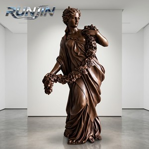 Scultura in Metallo di Alta Qualità Personalizzata, Grande Dea in Bronzo con Cane, Opera d'Arte Femminile per Hotel, Diana <span class=keywords><strong>la</strong></span> Cacciatrice - Product Image 5