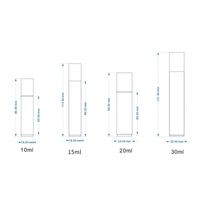 Flacon à bille en plastique PP de 10 ml, 15 ml, 20 ml, 30 ml, pour huile essentielle, parfum, cosmétique, rechargeable, avec bouchon à vis