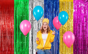 Rideaux en guirlandes métalliques dorées en gros pour la décoration de fonds de fête - Product Image 2