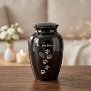 Luxury Handmade Decorative Modern Brass Memorial Cremation Urn for Humans & Pets-Eco-Friendly Tabletop Vase Indian Home Crafts - Product Image 1
