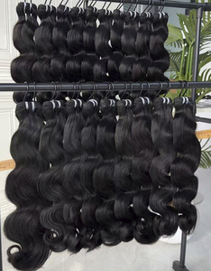 Raw body wave Human Hair Bundles 100% Virgin Human Hair Double Weft 8~30 Inch Wholesale Price - Product Image 3