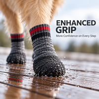 Bottes pour chien personnalisées, chaussures pour animaux de compagnie en tricot chaud, semelle antidérapante en latex, protections pour pattes d'hiver pour chiens de petite, moyenne et grande taille, vente en gros