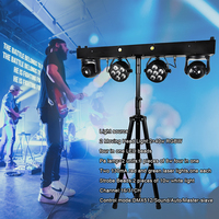 4in1 DJ lumières avec support scène fête barre lumineuse ensemble LED Par stroboscope UV son activé éclairage pour Disco mariage église bande