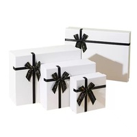Boîte cadeau vide en papier recyclé biodégradable avec couvercle et base carrés, motif papillon, pour anniversaire