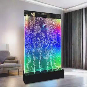 Pannello di parete acrilico della bolla d'acqua dell'acquario dell'oceano incandescente di alta qualità con luce a LED per la decorazione della casa e dell'hotel