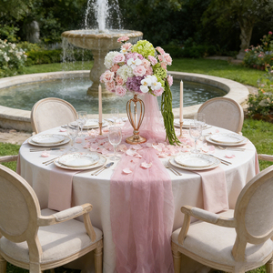 Artificial Bouquet pink Roses flower ball with hydrangea silk table flower ball for Weddings and Home Decoration - Product Image 1