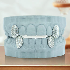 <span class=keywords><strong>Dent</strong></span> unique personnalisé glacé Hip Hop rappeurs 925 <span class=keywords><strong>argent</strong></span> Sterling Moissanite diamant Grillz bijoux pour hommes femmes dents - Product Image 3