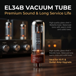 Tube à vide TUNG-SOL EL34 Octal 8 broches, pentode de puissance pour amplificateur de guitare, paire assortie, quad disponible, composant électronique - Product Image 5
