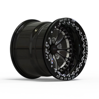 Jantes forgées Deep Lip 15x10 15x12 5x114.3 5x120.65 avec beadlock simple, déport 3 4 pour Mustang Camaro Nova Drag