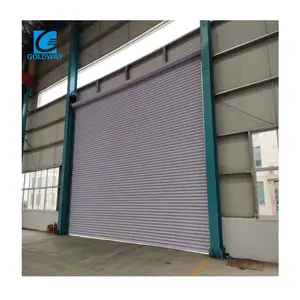 China Supplier Automatic Remote Control Roller Shutter Door Aluminum Overhead Garage Door Roll Up Electric Garage Door