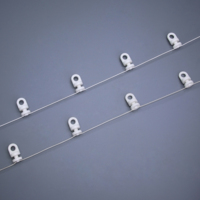 Glissière de rideau murale silencieuse en forme de S, en plastique, détachable, pour fenêtres