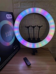 LED RGB anello luce 38cm 16 pollici RGB fotografia colorata LED per riprese dal vivo Video Studio di trucco - Product Image 5