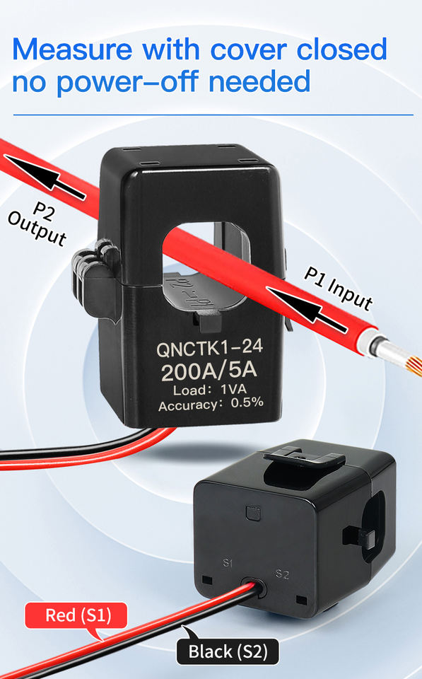 Split Core Current Transformer QNCTK1-24 100A 5A 150/5A 200A 400A 5A 1000/5 Current Sensor 600a 5a Transducer Current Ct Clamp