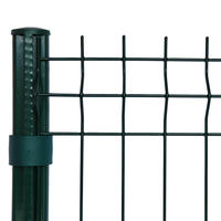 Clôture de sécurité verte en PVC Yard Link Zaun Clôture en fil de fer Forti V Panneau de treillis soudé pliable