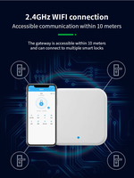 Serrure de porte intelligente ANDUDU G2 avec WiFi et BLE pour contrôle à distance, compatible avec les portes en bois/aluminium/verre et contrôle via l'application TTLOCK