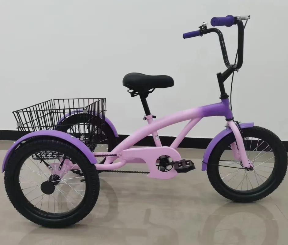 2023 nouveau design 16 pouces tricycles à deux places/enfant 3 roues moins cher enfant tricycle avec siège arrière jumeaux enfants tricycle