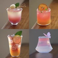 XUANHUI Verres à cocktail Collins, Highball et Old-fashioned en verre, ultra-minces, élégants et modernes, d'origine chinoise, pour bar et café