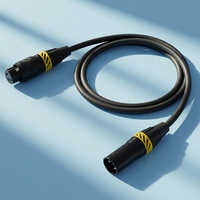 Kabel Mikrofon DMX KESHI 3-Pin XLR Male Female, Kabel Braided Foil PVC 2m/10m Tembaga Bebas Oksigen