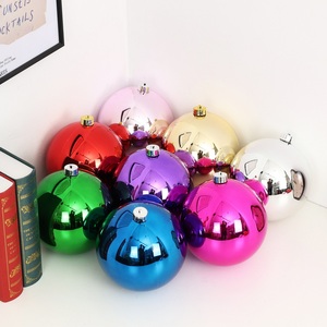 Handmade 15/20/25/30CM Mirror/Matte/Glitter Shatterproof Plastic <b>Balls</b> Christmas Ornaments for Shopping Mall Decorative Tree - Product Image 5