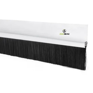 Brosses à lanières en alliage d'aluminium et acier inoxydable pour portes, avec installation par vis, conception durable - Product Image 3