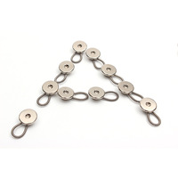 Boutons flexibles en gros couleur argent 10mm 15mm pour collier