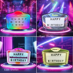 Panneau lumineux LED transfrontalier à main, avec inscription modifiable, pour discothèque, fête, ambiance de bar, présentoirs métalliques - Product Image 5