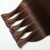 Ekstensi Rambut Manusia 100% High Density Double Drawn Genius Wefts, Rambut Padat, Lembut Alami untuk Tampilan Tebal, Gaya Salon
