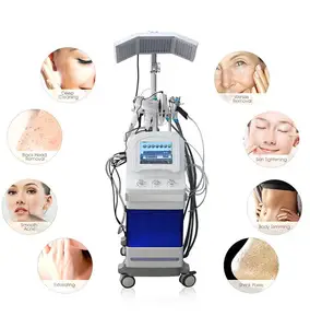 Multifunzione per la cura della pelle del viso idro dermoabrasione acqua a getto di ossigeno macchina di bellezza sbiancamento della pelle