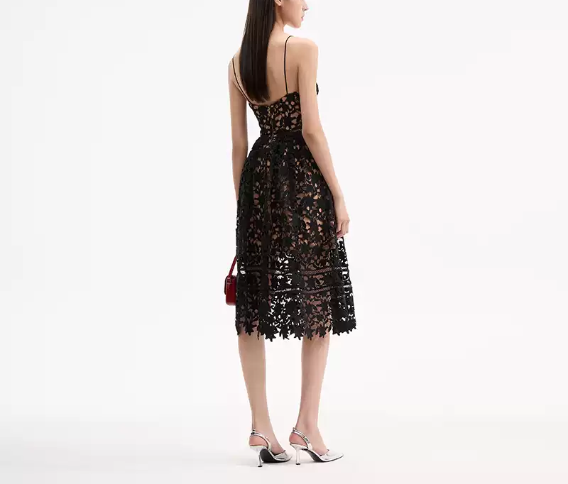 lace midi luxury dress