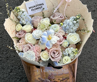 Kertas Pembungkus Bunga Evergreenwrap Hand Tear Petal Raw Pulp Floral Wrapping Paper DIY Kertas Kerajinan Tangan Buatan Sendiri untuk Buket Bunga