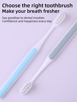 Brosse à dents ultra-douce à poils PBT avec manche en PP pour un nettoyage en profondeur, personnalisable en gros, pour usage domestique