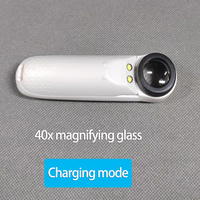 15X 40X Rechargeable Handheld Magnifier With Two LED Lights PCB Boards Repair Tools Jewelry Identification Loupe