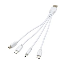 Cable Divisor de Carga Micro USB OD3.0 de 20CM para Todos los Dispositivos con Puerto Micro USB, Negro/Blanco, Se Acepta OEM