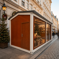 Conteneur amovible de 20 pieds, boutique portable, maison modulaire préfabriquée, bâtiment préfabriqué pour magasin de détail, entreprise hivernale