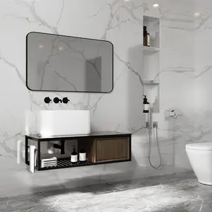 New Design armoire de toilette Ceramic Art Wash Hand Basin Bathroom Wall Hung Mounted Washbasin Sink And Vanity