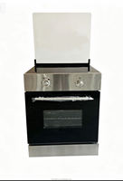 Cuisinière électrique HUAZOS TCL 4 brûleurs, plaques chauffantes en acier inoxydable, four électrique combiné avec plaque arrière en verre, cuisinière électrique