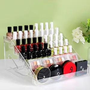 Nail Polish Organizer 63 Bottles of 7 Layers Acrylic Display Rack Eyeglasses Storage Shelf Makeup Essential Oils Holder Rack