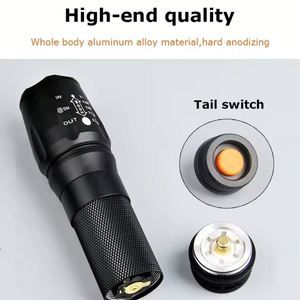 Wosen bán <span class=keywords><strong>Mini</strong></span> EDC Waterpoof cơ thể hợp kim nhôm có thể sạc lại xách tay Kính thiên văn zoom t6led ngọn đuốc ánh sáng đèn pin chiến thuật - Product Image 4