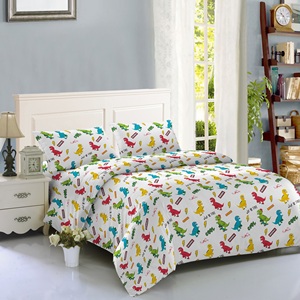 Kids Twin Cartoon <strong>Dinosaur</strong> <strong>Bed</strong> Sheet <strong>Set</strong> 3-Piece Quality 100% Polyester <strong>Bed</strong> Sheets for Boys &amp; Girls - Product Image 5