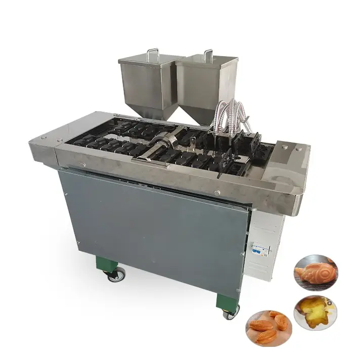 Máquina para hacer pasteles de pescado taiyaki, máquina para hacer pasteles de Manju coreano, máquina para rellenar pasteles