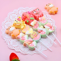 28g*30 Pièces*6 Boîtes de Sucettes Gélifiées Multicolores et Guimauves en Gros, Saveur Fruitée, Coffret Cadeau pour Enfants Scolaires
