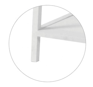 Étagère échelle blanche à 4 niveaux, style moderne et minimaliste, avec garde-corps, meuble de rangement ouvert autoportant pour salon et chambre - Product Image 5
