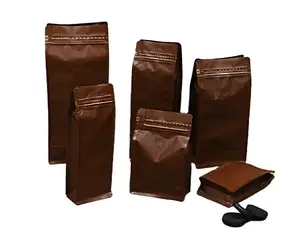 Bags With Valve Bean Pouches Wholesale Zipper Gold Kraft Paper Plastic Recyclable Resealable Air Degassing Drip Foil Coffee Bag